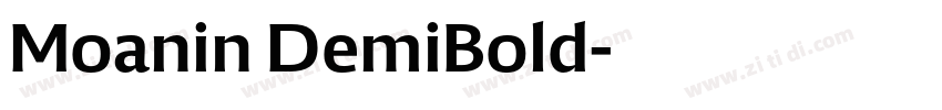 Moanin DemiBold字体转换